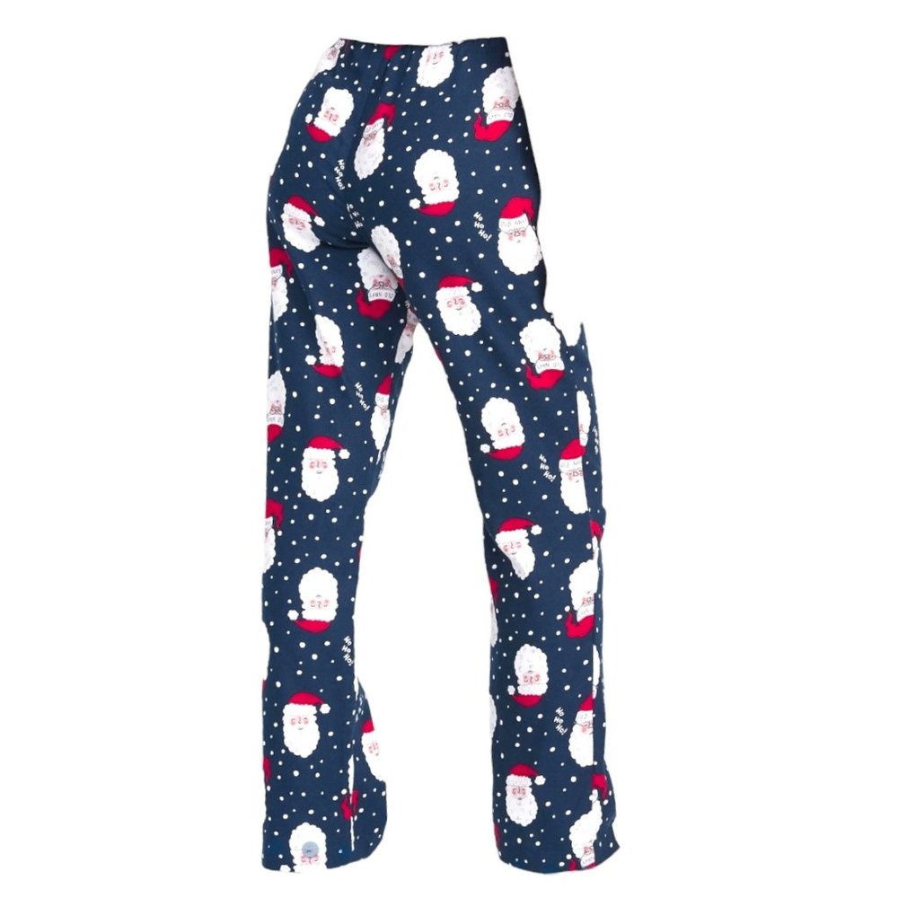 Blue Santa Flannel Sleep Lounge Pajama Pants Woman's Size XXL JJ1910 - Picture 2 of 5